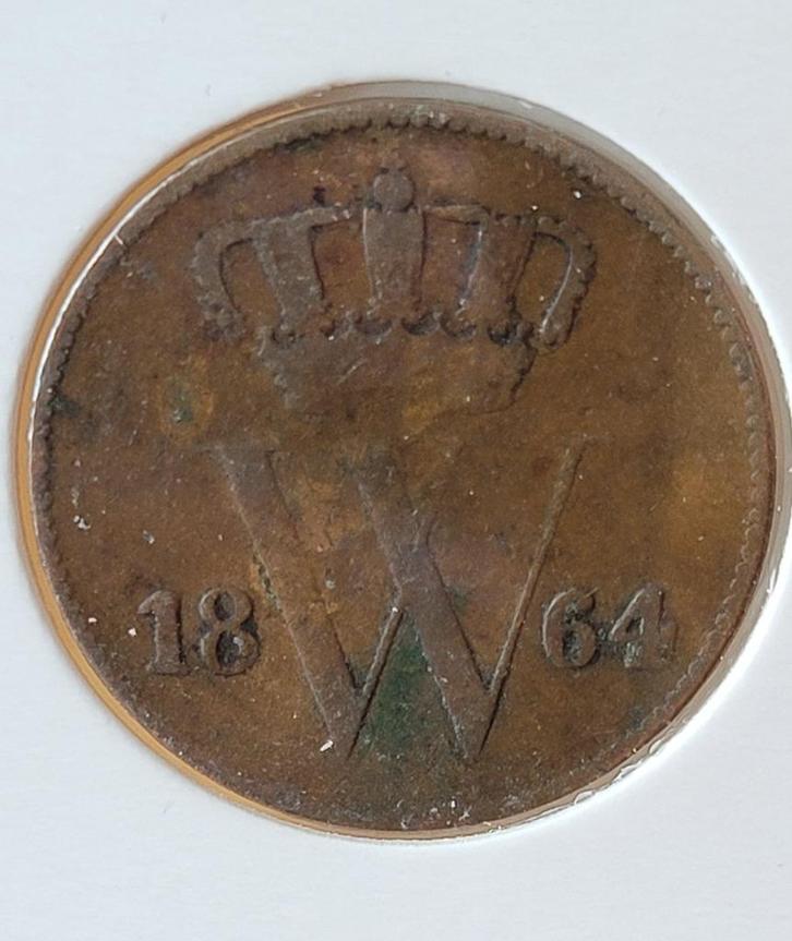 1 cent 1864, Postzegels en Munten, Munten | Nederland, Losse munt, 1 cent, Koning Willem III, Ophalen of Verzenden