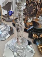 Val St Lambert glazen kandelaars Maria en Jezus set 40 euro, Antiek en Kunst, Antiek | Glas en Kristal, Ophalen of Verzenden