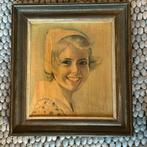 Afbeelding van jonge vrouw in klederdracht, Antiek en Kunst, Ophalen of Verzenden