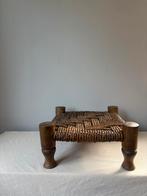 Vintage houten & touw stool krukje b33cm wabisabi, Ophalen of Verzenden, Zo goed als nieuw, Hout