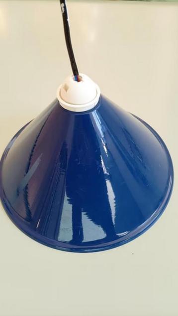 Retro metalen hanglamp Memphis design blauw vintage beschikbaar voor biedingen
