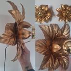 Vintage design Firenze wandlampen verguld metaal Mid Century, Ophalen of Verzenden, Gebruikt, Metaal