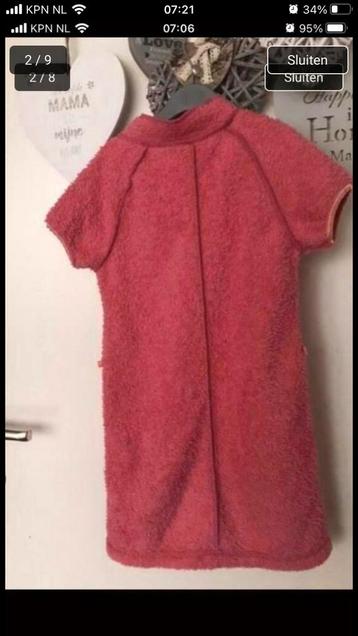 122 128 Kiezeltje Fleece Jurk - Roze - Topmerk! beschikbaar voor biedingen