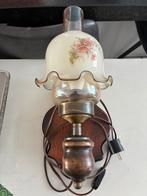 Wandlamp hout met messing, Antiek en Kunst, Ophalen of Verzenden