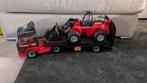 Mammoet vrachtwagen met dieplader en shovel, Ophalen, Gebruikt
