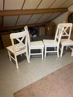 4 witte eetkamerstoelen, Antiek en Kunst, Ophalen