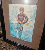 Aad Leemans schilderij vrouw, Antiek en Kunst, Ophalen