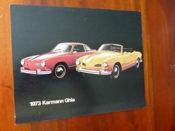 Volkswagen VW Karmann Ghia 1973 leaflet  zeldzaam beschikbaar voor biedingen