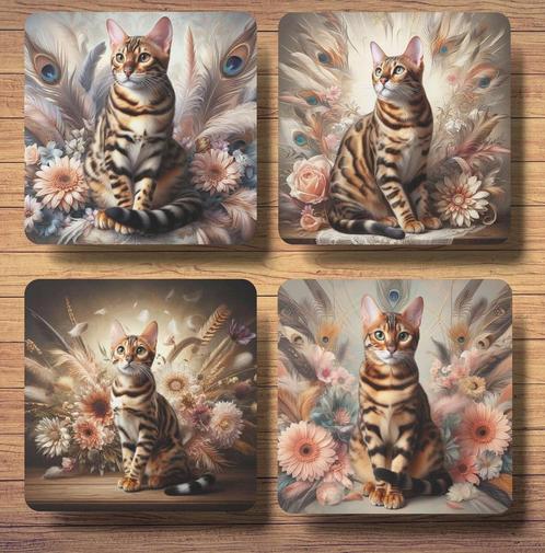 Bengaal Barok stijl onderzetters met houder, Huis en Inrichting, Woonaccessoires | Onderzetters, Nieuw, Glas of Kopje, Ophalen of Verzenden