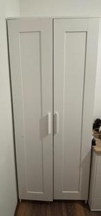 Witte Kledingkast 78x190cm - BRIMENS kast uit Ikea, Ophalen, Met hangruimte, 50 tot 100 cm, Zo goed als nieuw