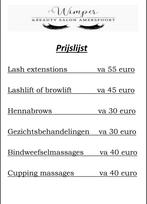 Schoonheidsspecialiste en wimperstyliste brows en more, Sieraden, Tassen en Uiterlijk, Uiterlijk | Gezichtsverzorging, Nieuw, Ophalen of Verzenden