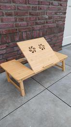 Laptoptafel Laptophouder Verstelbare hoek Bamboe 55x35x29cm, Ophalen of Verzenden, Nieuw, In diepte verstelbaar