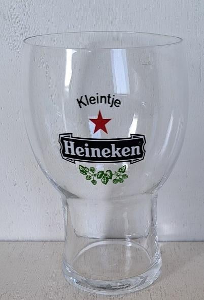 Heineken Bierglas Kleintje  met logo 2, Verzamelen, Ophalen of Verzenden, Gebruikt, Glas of Glazen, Heineken