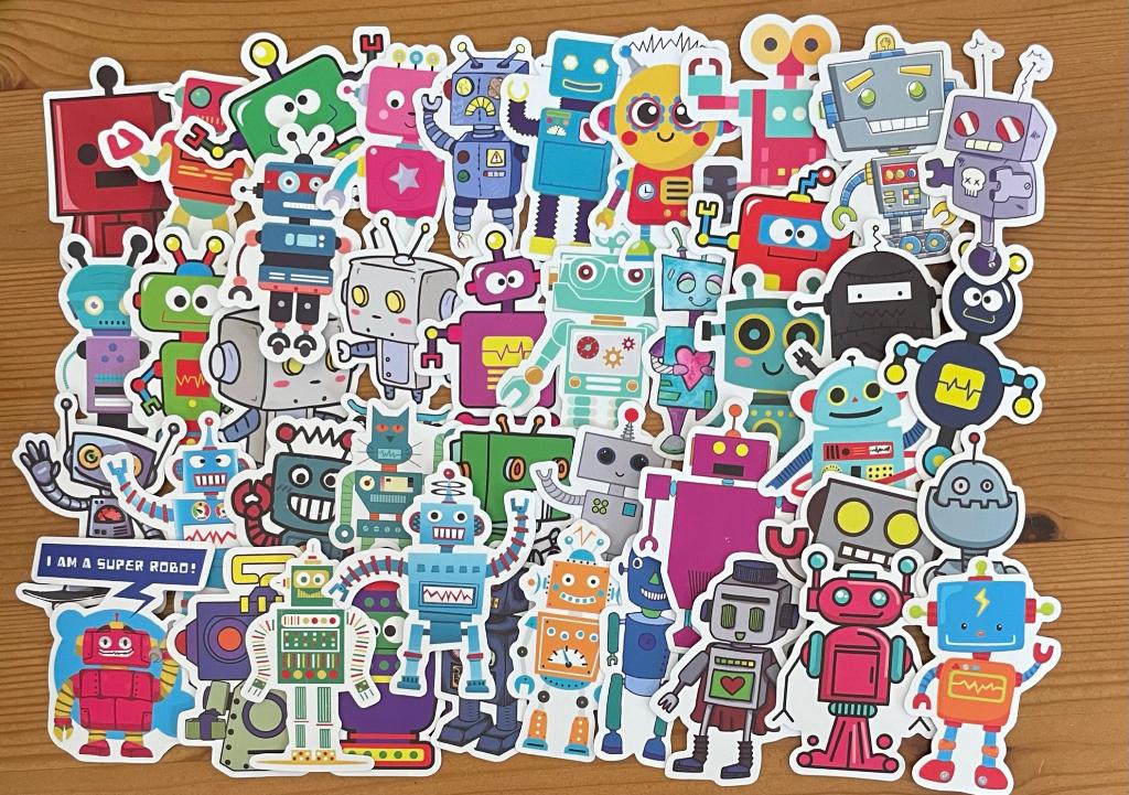 Robot stickers, Verzenden, Nieuw