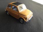 Fiat 500 okergeel Welly 1:32, Overige merken, Ophalen of Verzenden, Zo goed als nieuw, Auto