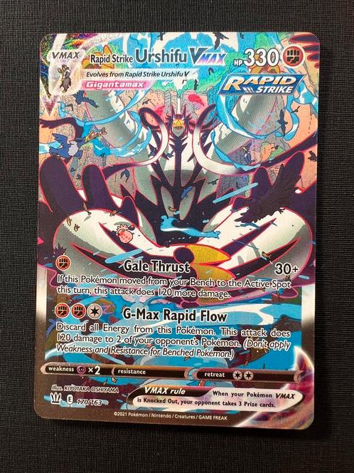 Pokemon Urshifu Vmax 170/163, Hobby en Vrije tijd, Verzamelkaartspellen | Pokémon, Zo goed als nieuw, Losse kaart, Ophalen of Verzenden