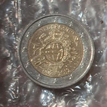 Nederlandse 2 Euro Herdenkingsmunt 2002-2012 beschikbaar voor biedingen