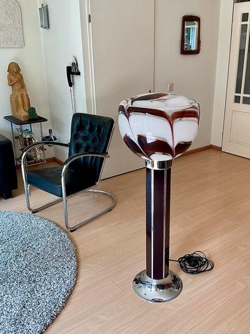 XL Vintage 70’s Mazzega Murano Vloerlamp. XXL Ø Kap 45 CM beschikbaar voor biedingen