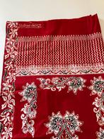 Sarong Rode doek met bloemmotieven uit Indonesië 90x280 cm, Ophalen of Verzenden, 30 tot 120 cm, Katoen, Nieuw