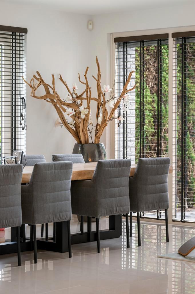 8 x heerlijke Bodilson eetkamerstoelen antraciet, Huis en Inrichting, Stoelen, Zo goed als nieuw, Vijf, Zes of meer stoelen, Stof