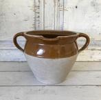 Antieke Franse grès pot met schenktuit en oren tuin bloempot, Antiek en Kunst, Antiek | Keramiek en Aardewerk, Ophalen of Verzenden
