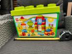 Zgan, niet kapot, groene Duplo Lego storage box bricks 30cm, Ophalen, Zo goed als nieuw, Duplo