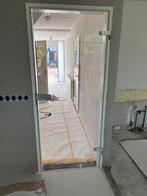 Glazen binnendeur met alu-elementen, Doe-het-zelf en Verbouw, Deuren en Horren, Ophalen, 80 tot 100 cm, Binnendeur, Zo goed als nieuw