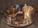 Verzilverd Roomstel Gero 90 en Douwe Egberts, Antiek en Kunst, Antiek | Goud en Zilver, Ophalen of Verzenden, Zilver