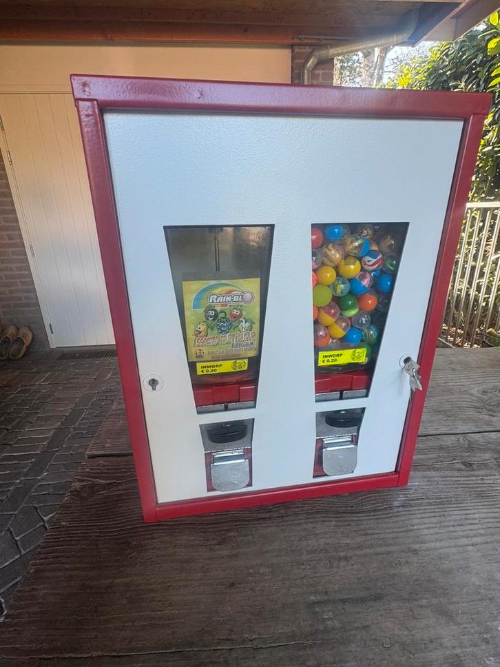 Kauwgomballenautomaten+ muurbak, Verzamelen, Automaten | Overige, Gebruikt, Ophalen of Verzenden