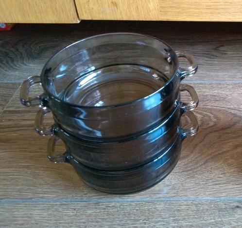 3 soepschalen, Huis en Inrichting, Keuken | Servies, Zo goed als nieuw, Schaal of Schalen, Overige stijlen, Glas, Ophalen of Verzenden