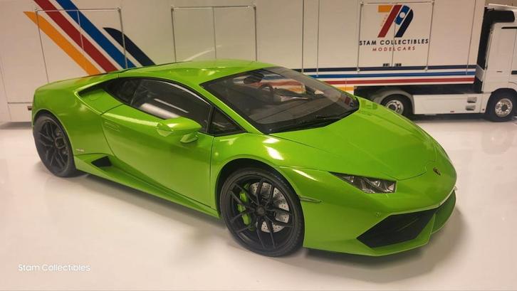 Pocher HK109 Lamborghini Huracan LP 610-4 Verde Mantis 1/8, Hobby en Vrije tijd, Modelauto's | 1:5 tot 1:12, Zo goed als nieuw