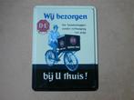 Vintage Douwe Egberts reclame bord D E koffie metaal 40x30cm, Verzamelen, Merken en Reclamevoorwerpen, Ophalen of Verzenden, Gebruikt