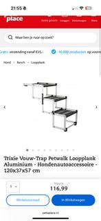 Opvouwbare hondenloopplank/trap. Trixie aluminium 120x37x57, Ophalen of Verzenden, Gebruikt