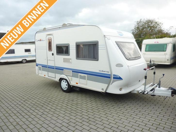 Hobby Excellent 400 SB + Voortent Mover Fietsendrager, Caravans en Kamperen, Caravans, Bedrijf, tot en met 4, 750 - 1000 kg, Treinzit