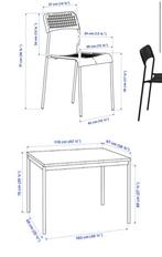 SANDSBERG TABLE AND ADDE CHAIRS IKEA, Huis en Inrichting, Slaapkamer | Stapelbedden en Hoogslapers, Eenpersoons, Ophalen of Verzenden