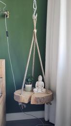 Stoere Boomstamtafel (hangend), Huis en Inrichting, Tafels | Salontafels, Ophalen, Minder dan 50 cm, Minder dan 50 cm, Zo goed als nieuw