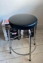 Vintage kruk chroom/skai ‘Thonetsfeer’, Huis en Inrichting, Krukjes, Ophalen, Zo goed als nieuw