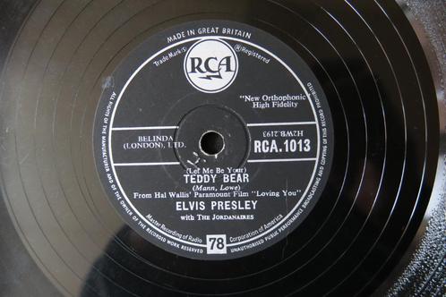 Elvis Presley Teddy bear wurlitzer 78 toeren 78rpm rock-ola, Cd's en Dvd's, Vinyl | Rock, Gebruikt, Rock-'n-Roll, 10 inch, Ophalen of Verzenden