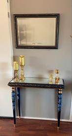 Blauw Sidetable met Spiegel, Huis en Inrichting, Gebruikt, Metaal, 100 tot 150 cm, Ophalen of Verzenden