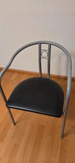 Keukenstoel - Zwart met metalen frame, Huis en Inrichting, Ophalen