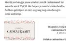 Livin24 cadeaukaart €360,00, Eén persoon, Cadeaubon, Overige typen
