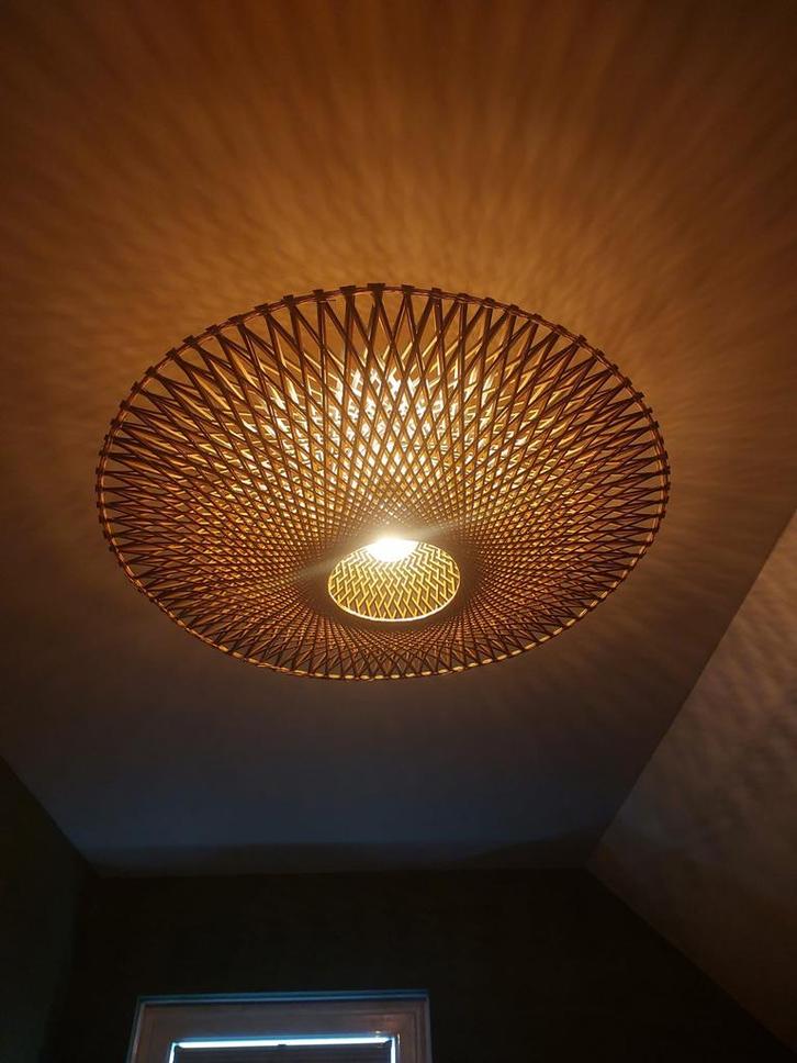 GOOD&MOJO Plafonniere - Handgemaakt - Ø87cm, Huis en Inrichting, Lampen | Plafondlampen, Nieuw, Hout, Ophalen