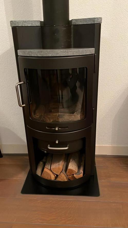 Houtkachel met pijp, Huis en Inrichting, Kachels, Gebruikt, Vrijstaand, Houtkachel, Hout, Ophalen