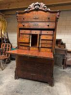 Antieke Secretaire - Kast - Bureau - Hout- Lades, Antiek en Kunst, Antiek | Meubels | Kasten, Ophalen