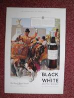 Black & White Scotch Whisky - Adv. uit Tijdschrift -1934, Ophalen of Verzenden, Gebruikt