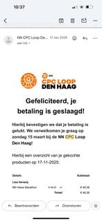2 cpc halve marathon startbewijzen, Sport en Fitness, Loopsport en Atletiek, Overige merken, Overige typen, Nieuw, Ophalen of Verzenden