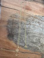 14K Gouden Ketting Hugenotenkruis, Ophalen of Verzenden, Zo goed als nieuw, Goud, Met hanger