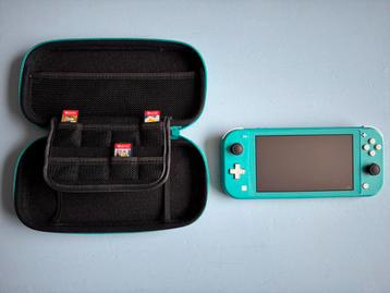 Nintendo Switch Lite kleur turquoise met griatis hoesje beschikbaar voor biedingen