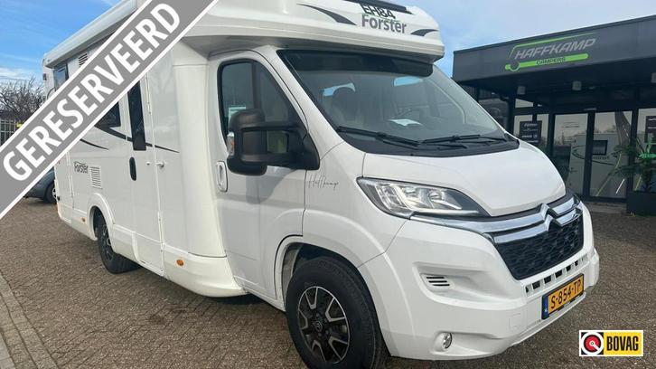 Forster T699EB 5 persoons, zonnepaneel, 2xairco, lithium, Caravans en Kamperen, Campers, Particulier, tot en met 5, Half-integraal
