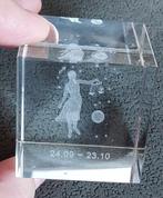 Glazen kubus sterrenbeeld Weegschaal, Antiek en Kunst, Antiek | Glas en Kristal, Ophalen of Verzenden